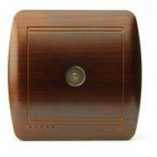 Розетка ТВ крайова LEZARD Demet античний кедр