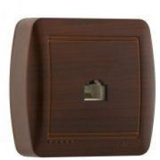 Розетка компьютерная LEZARD Demet античный кедр