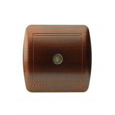 Розетка ТВ крайова LEZARD Demet античний махагон