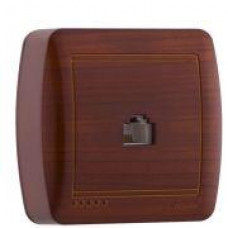 Розетка телефонная евро LEZARD Demet античный махагон