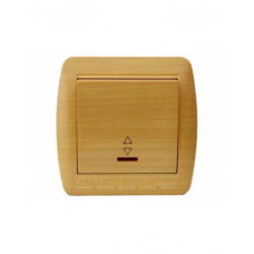 Выключатель с подсветкой LEZARD Demet клен