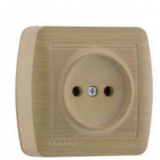 Розетка без заземления LEZARD Demet клен