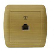 Розетка телефонная евро LEZARD Demet клен