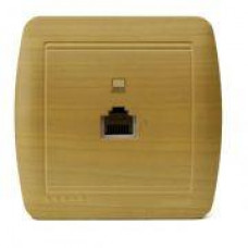 Розетка компьютерная LEZARD Demet клен