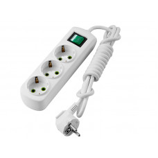 Удлинитель c заземлением 3 входа 2 метра с выключателем Lezard LETITIA