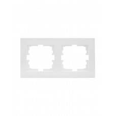 Рамка 2-я горизонтальная LEZARD VESNA белая (10шт/120шт)