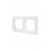 Рамка 2-я горизонтальная LEZARD VESNA белая (10шт/120шт)
