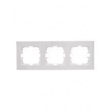 Рамка 3-я горизонтальная LEZARD VESNA белая (10шт/120шт)