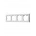 Рамка 4-я горизонтальная LEZARD VESNA белая (10шт/120шт)