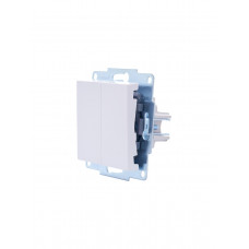 Выключатель двойной LEZARD VESNA белый (10шт/120шт)