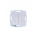 Выключатель проходной двойной LEZARD VESNA белый (10шт/120шт)
