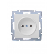 Розетка б/з ПБТ LEZARD VESNA белая (10шт/120шт) (без рамки)