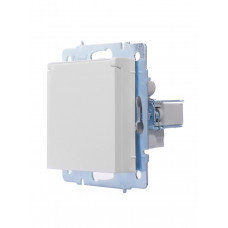 Розетка с/з с крышкой ПБТ LEZARD VESNA белая (10шт/120шт) (без рамки)