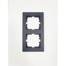 Рамка 2-а вертикальная Шеффилд Грей LEZARD VESNA