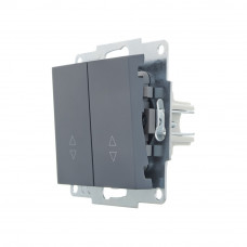Выключатель проходной двойной Шеффилд Грей LEZARD VESNA