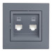 Розетка компьютерная двойная Шеффилд Грей LEZARD VESNA