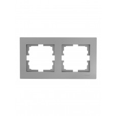Рамка 2-я горизонтальная LEZARD VESNA серая (10шт/120шт)