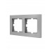 Рамка 2-я горизонтальная LEZARD VESNA серая (10шт/120шт)