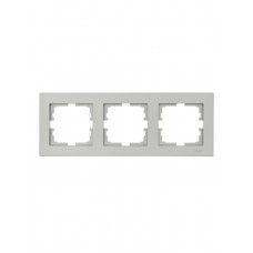 Рамка 3-я горизонтальная LEZARD VESNA серая (10шт/120шт)
