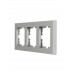 Рамка 3-я горизонтальная LEZARD VESNA серая (10шт/120шт)
