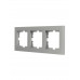 Рамка 3-я горизонтальная LEZARD VESNA серая (10шт/120шт)