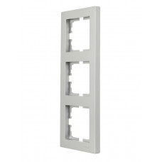 Рамка 3-я вертикальная LEZARD VESNA серая (10шт/120шт)