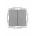 Выключатель проходной двойной LEZARD VESNA серый (10шт/120шт)