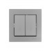 Выключатель проходной двойной LEZARD VESNA серый (10шт/120шт)