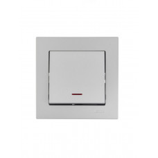 Выключатель с подсветкой LEZARD VESNA серый (10шт/120шт) (без рамки)