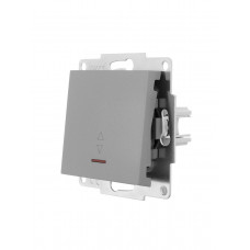 Выключатель проходной с подсветкой LEZARD VESNA серый (10шт/120шт) (без рамки)