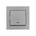 Выключатель проходной с подсветкой LEZARD VESNA серый (10шт/120шт) (без рамки)