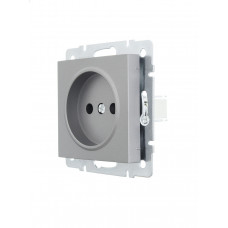 Розетка б/з ПБТ LEZARD VESNA серая (10шт/120шт) (без рамки)