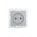 Розетка б/з ПБТ LEZARD VESNA серая (10шт/120шт) (без рамки)
