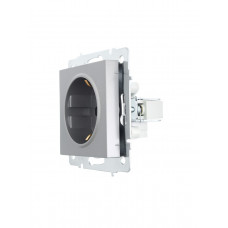 Розетка с/з ПБТ LEZARD VESNA серая (10шт/120шт) (без рамки)