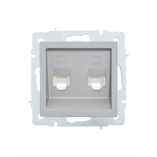 Розетка компьютерная 2-я LEZARD VESNA серая (10шт/120шт)