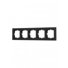 Рамка 5-я горизонтальная LEZARD VESNA черная (10шт/120шт)