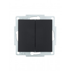 Выключатель двойной LEZARD VESNA черный (10шт/120шт)