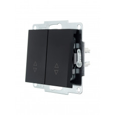 Выключатель проходной двойной LEZARD VESNA черный (10шт/120шт)