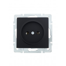 Розетка б/з ПБТ LEZARD VESNA черная (10шт/120шт) (без рамки)