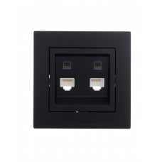 Розетка компьютерная 2-я LEZARD VESNA черная (10шт/120шт)