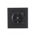 Розетка с/з + USB LEZARD VESNA черная (10шт/120шт) (без рамки)