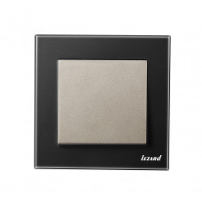 Рамка четверная горизонтальная б/вст черная матовая LEZARD VESNA