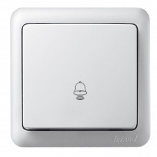 Кнопка звонка наружная одноклавишная LEZARD Viola белый
