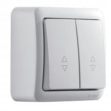 Выключатель проходной двойной LEZARD Viola белый