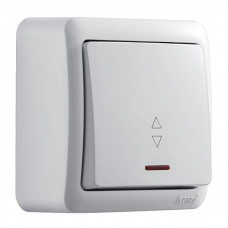 Выключатель проходной с подсветкой LEZARD Viola белый