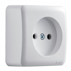 Розетка без заземления LEZARD Viola белый