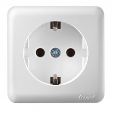 Розетка с заземлением LEZARD Viola белый