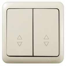 Выключатель проходной двойной (12шт/уп) Lezard крем