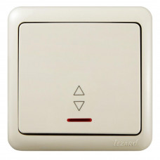 Выключатель проходной с подсветкой (12шт/уп) Lezard крем