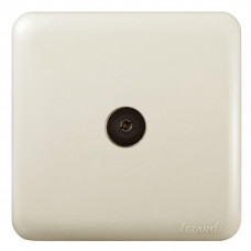 Розетка ТВ прохідна (12шт/уп) Lezard крем